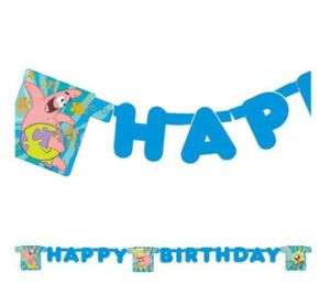 Sponge Bob Buddies Birthday Party Decoration Banner  