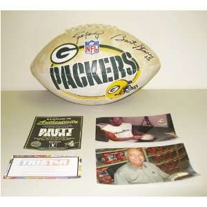 Brett Favre And Bart Starr Autographed Packers Logoball  