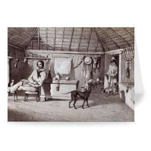 The Squatters First Home, c.1847 (litho)    Greeting Card (Pack of 