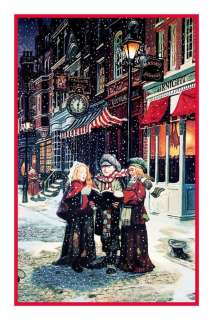 Victorian Christmas Carolers Counted Cross Stitch Chart  