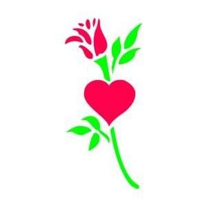  Tattoo Stencil   Heart and Flower   #199 Health 