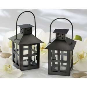 Asian Theme Favors Light Holder, Luminous Black Mini Lantern Tea Light 