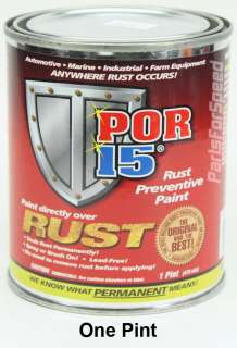 POR 15 Rust Preventive Paint Semi Gloss Black Pint Can  