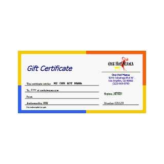  OneHotMama Gift Certificates 