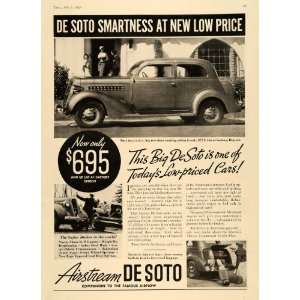  1935 Ad De Soto Airstream Automobile Vehicle Car Motor 