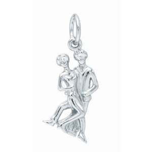  1.9 Grams Sterling Silver Dancers Charm Jewelry