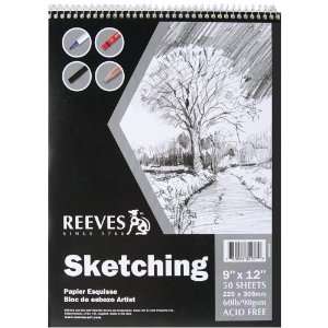  Reeves 9 Inch by 12 Inch Spiral Sketch Book Arts, Crafts 