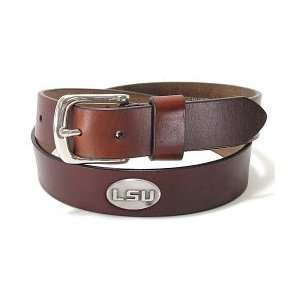  LSU Tigers Brown Oil Tan Leather Belt