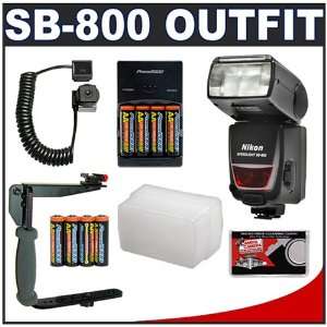  Nikon SB 800 AF Speedlight Flash + 8 Batteries & Charger 