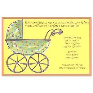  Speckled Stroller Invitation Baby Invitations Baby