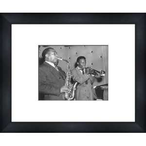  CHARLIE PARKER and Miles Davis 1948   Custom Framed 