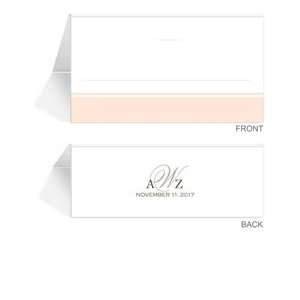  270 Personalized Place Cards   Monogram Just Peachy 