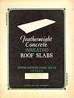   INSULATING ROOF SLABS Vintage 1931 Brochure Cement Tile Concrete Roofs