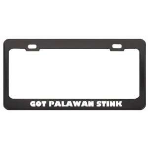 Got Palawan Stink Badger? Animals Pets Black Metal License Plate Frame 