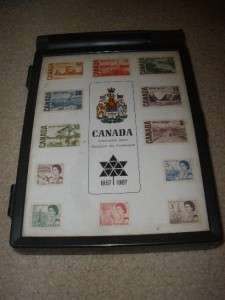 1967 Canada Centennial Issue Stamps in Plastic Case  