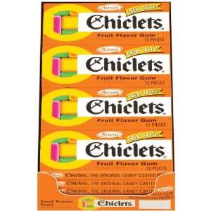 Chiclets Gum, Assorted Fruit 6 Packs, 60 Count (Pack of 14)  