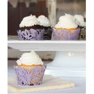  Beautiful Butterfly Filigree Paper Cupcake Wrappers 
