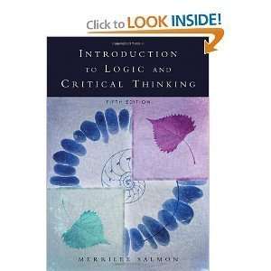   to Logic and Critical Thinking bySalmon n/a  Author  Books