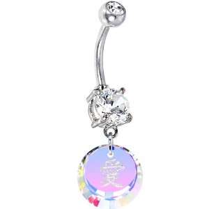    Handcrafted Swarovski Love Chinese Symbol Belly Ring Jewelry
