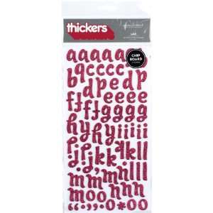  Thickers Chipboard Glitter Alphabet Stickers 5.625 