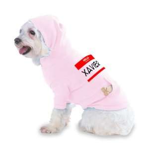  my name is XAVIER Hooded (Hoody) T Shirt with pocket for your Dog 