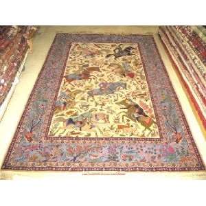 5x7 Hand Knotted Isfahan/Esfahan Persian Rug   52x79  