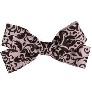Chocolate Brown and Pink Paisley Boutique Bow