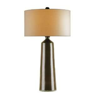  6696 Prideaux 1 Light Table Lamp in Chocolate Crackle/Satin Black 6696
