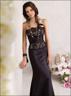 Elegant Lace Long Formal Bridesmaid Prom Ball Eveni​ng Dress Gown 