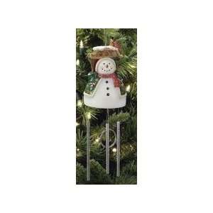   Ornament  8.5 Snowman Ornament with Solar Wind Chime
