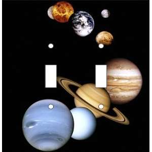 Solar System Planets Double Light Switch Cover Plate