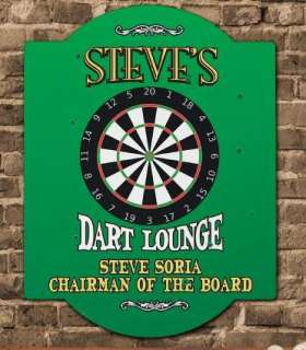 Chairman Of The Board DART LOUNGE Personalized WALL SIGN  