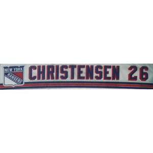  Erik Christensen Nameplate   NY Rangers #26 Game Used 