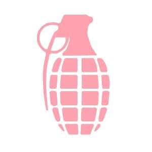  Grenade Sticker   Pink in Color 