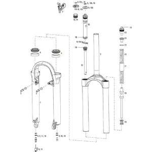  RockShox Tora 100mm Fixed Spring Shaft, 11.4311.379.000 