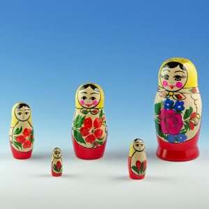  5 pcs/ 4.5 Semyonov Medium Russian Nesting Dolls 