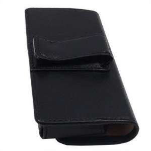  Sena Cases Blk Leather Slvr lateral pouch