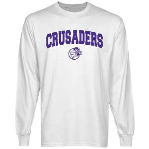   Holy Cross Crusaders White Logo Arch Long Sleeve T shirt  Sports