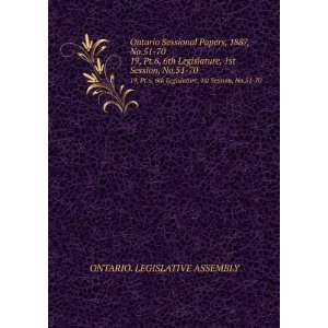   Legislature, 1st Session, No.1 5 ONTARIO. LEGISLATIVE ASSEMBLY Books