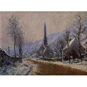     24 x 18 inches   Church at Jeufosse, Snowy Weather