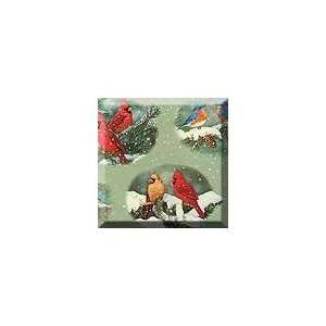  1ea   30 X 100 Birds In Snow Gift Wrap