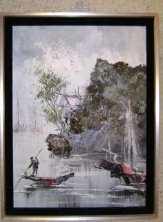   Oil Painting on canvas, San Francisco Artist from China, boats/water