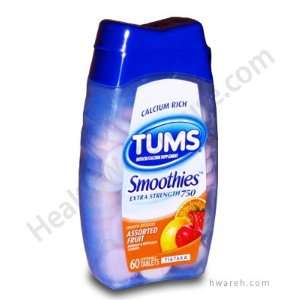  Tums Assorted Fruit Smoothies   60 Tablets Health 