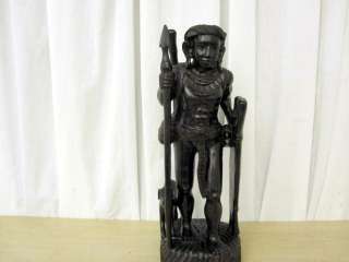 Antique Teak Wood Statues Male & Female Asian Tribal Figures 18 One 