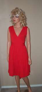 68 Victoria Secret Moda Red Sleeveless Wrap Dress S  