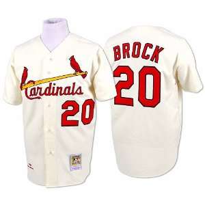 St. Louis Cardinals Authentic 1967 Lou Brock Home Jersey by Mitchell 