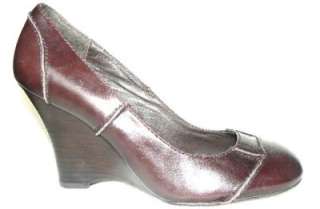 BRAND NEW BROWN ROUND TOE LEATHER WEDGE ALDO SHOES 9  