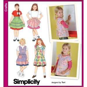   4286 Sew Pattern APRONS for CHILDREN Smock SIZE 3 8 