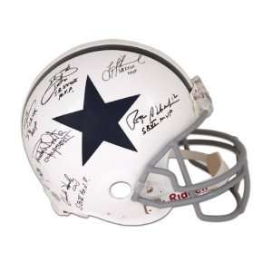 Dallas Cowboys Autographed Pro Line Helmet  Details Super Bowl MVP 