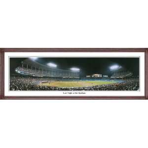 Cleveland Indians   Last Night at The Stadium   Framed Panoramic Print 
